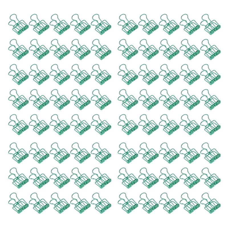19mm 80pcs Binder Clips Strong Clamping Force Metal Hollow Tail