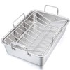 P&P CHEF 16" Roaster Roasting Pan with Baking Rack and