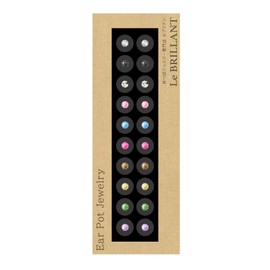 Le Bryan Jewelry Titanium Granules, 20 Pcs Per Sheet, Multicolored, Made in Japan, Ear Tragus Jewelry Crystal Glass Included, No Gemstones