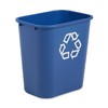 Rubbermaid Commercial Products Deskside Recycling Can, 7-Gallon/28-Quart, Blue Recycling Symbol,