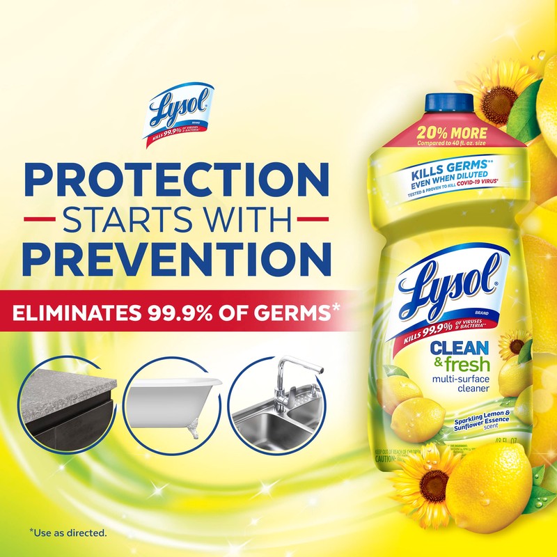 Lysol Multi-Surface Cleaner, Sanitizing and Disinfecting Pour, to Clean and