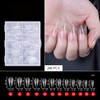 UKKQES 240pcs Pre-shape Gel Acrylic Nail Tips for Full Cover