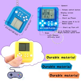 Conagel 30 Pack Mini Video Game Keychain Small Game Keychains Bulk for Birthday School Party Gifts Goodie Bag Fillers (Color Style 1)