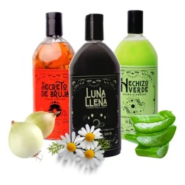 3 Set Acondicionador Hechizo Verde Coco Sábila Colageno Kit                                                                                           
