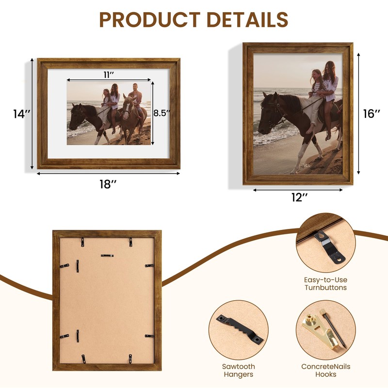 Fun Memories 12x16 Picture Frame, 12x16 inch Photo Frame with