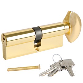 DIDA® 95mm Thumb Turn Euro Cylinder Lock 45T/50 UPVC Barrel Lock with 3 Keys Anti-Pick Anti-Bump Anti-Drill Door Barrel Lock with Key Euro Single Cylinder Lock Barrels High Security BS EN 1303:2005 G