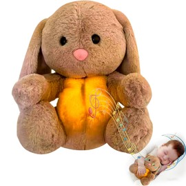 Breathing Stuffed Animal, Baby Easter Basket Stuffers for Toddler Anxiety Stuffed Animal, Mushplushies Breathing Animals Easter Bunny Decor, Bunny Toy Easter Valentine Classroom Students Gift