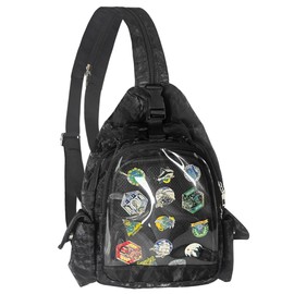 VOUSXLLEZ Ita Bag Chest Pack Backpack with Pin Insert,Crossbody Sling Bag,Pin Display Shoulder Bag,Sport Gym Hiking (Black)