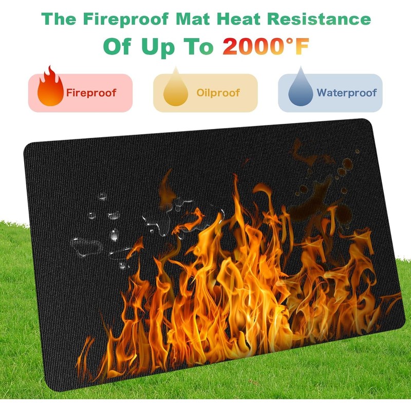 TAOMAND Large 90 x 52 inches Under Grill Mats for