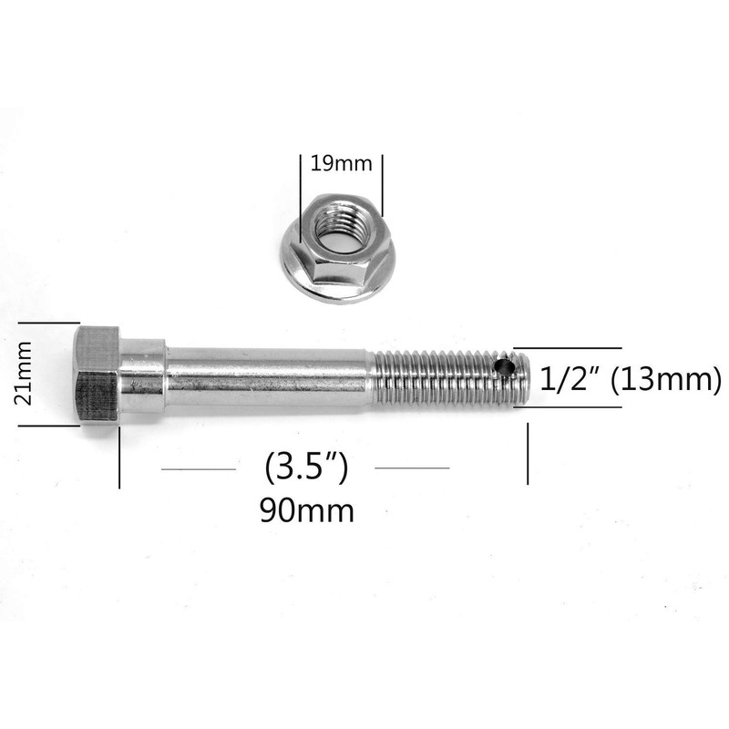 LFPartS 100% Stainless Steel Hitch Anti-Rattle No Wobble Pin Bolt