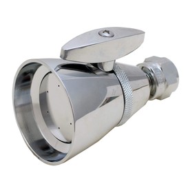 Showerhead, 2 1/4 inch Diameter Face, Brass-made, Chrome Finish - By Plumb USA