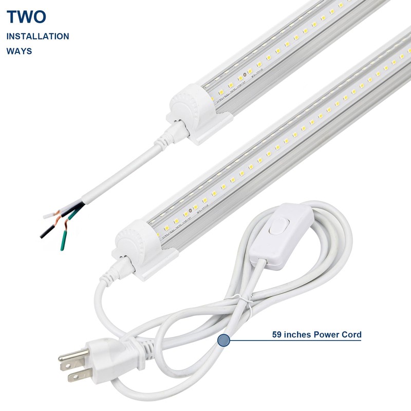 EPESTOEC 2Pack 4FT LED Shop Light Garage Lights,42W 5000K 6300LM