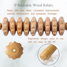 Wooden Massage Roller Wood Therapy Tools for Body Shaping, Anti Cellulite Wooden Roller Masssager, Body Sculpting Tools, Wood Massage Roller
