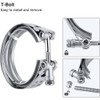 2X Exhaust Downpipe 3inch V-band Clamp 3" Male/Female Flange Kit