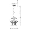 Mini Style Crystal Chandelier Pendant Light White,1-Light