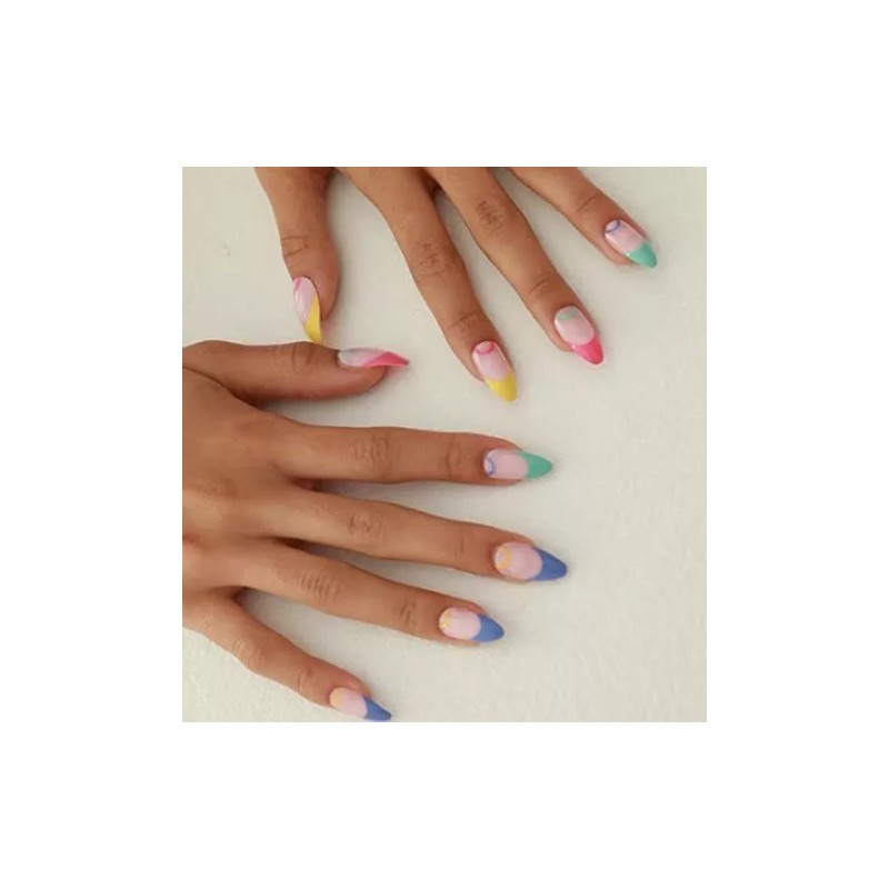 Paintlab Uñas Press On Paintlab 24 Uñas Diseño Colores Con