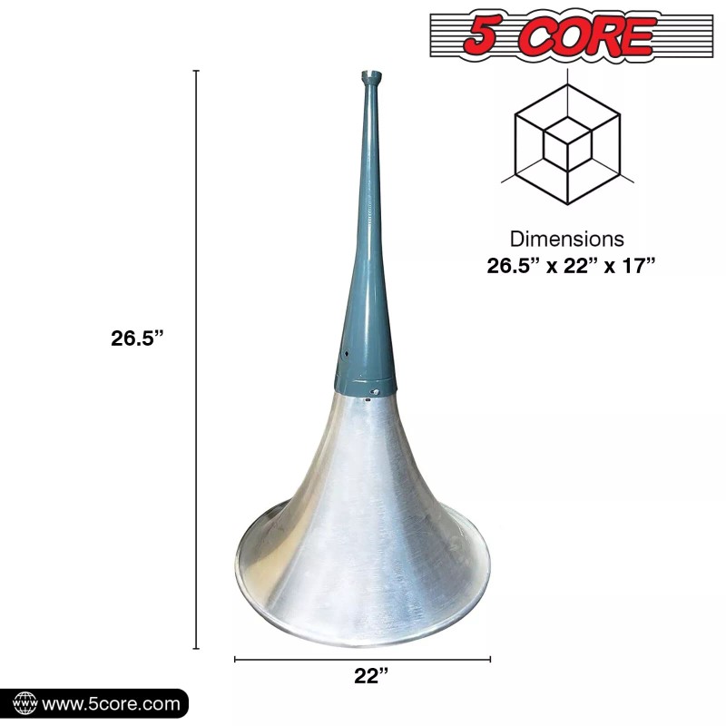 5Core Indoor Outdoor PA Horn Speaker Waterproof Long Range Trumpet