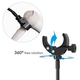 Linkidea Lazy Hair Dryer Stand, 360 Degree Rotating Blow Dryer Holder Hands-Free, Adjustable Height Hair Dryer Rack with Heavy Base for Home Salon (XL-160cm)