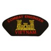 ARMY COMBAT ENGINEER VIETNAM with CASTLE PATCH - Red and