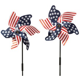 Fox Valley Traders Patriotic Lawn Pinwheel Set of 2