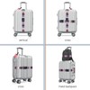 Hivia Pack of 2 Luggage Straps with Address Label, Suitcase
