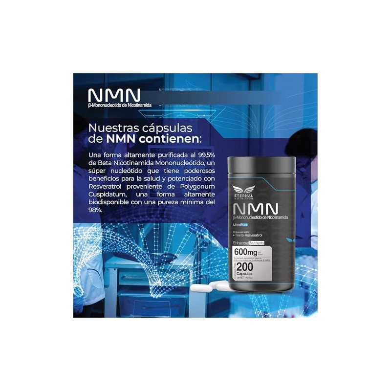 Eternal Nutrition Ultra Pure Nmn Resveratrol 200 Cápsulas Trans Precursor