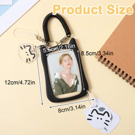 HJZHII Kpop Photocard Holder, Photo Card Holder, ID Card Holder, ID Card Badge Holder for Idol Album, Card, Photo Student Bus Card Pendant, Key Ring, Protective Photo Case