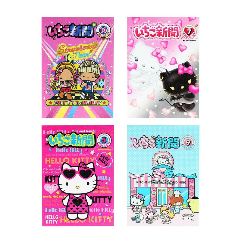 Sunstar Stationery Sanrio Characters Goods Memo A6 Strawberry Newspaper Red