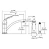 Elkay Everyday LK1501CR Two Hole Deck Mount Kitchen Faucet with