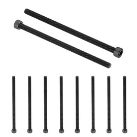 PATIKIL 10 Pcs M6 x 110 mm Hex Socket Head Cap Screws Bolts, 12.9 Grade Carbon Steel Socket Drive Screws, Black Oxide, Full Threads