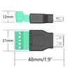 Riertostng USB 2.0 A Female to 5 Pin Screw Terminal