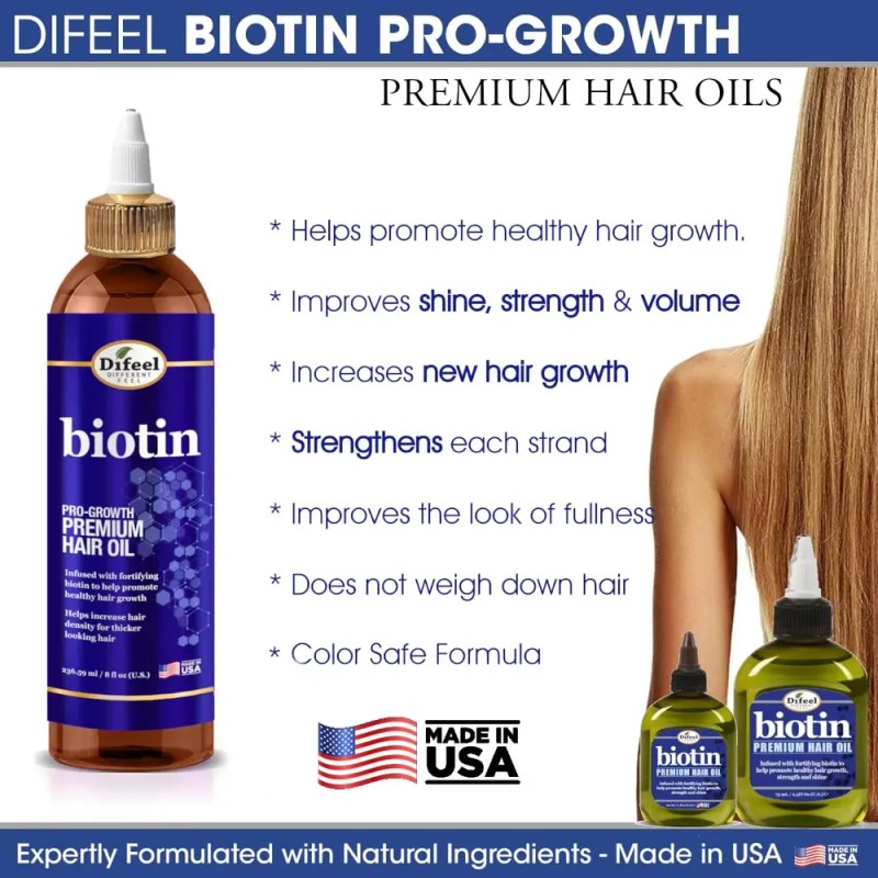 Aceite Capilar Difeel Biotina Progrowth Premium 240ml