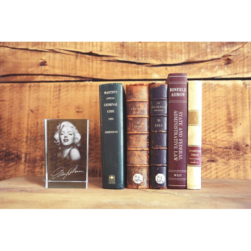 Vip-Laser 3D Glass Crystal XL 3D Marilyn Monroe Autograph