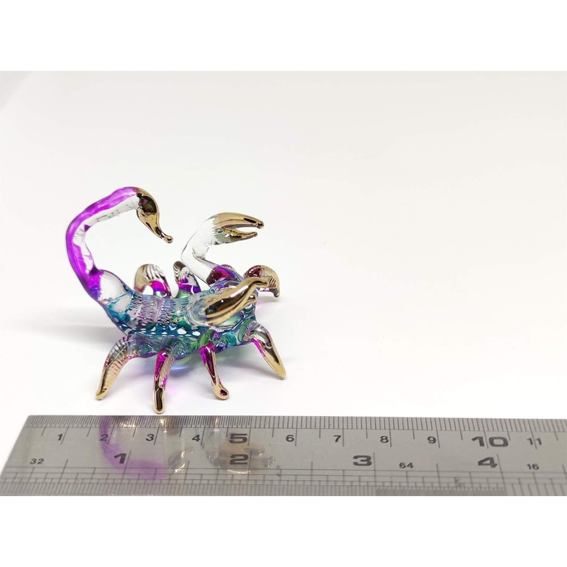 Sansukjai Scorpion Miniature Figurines Animals Hand Painted Blown Glass Art