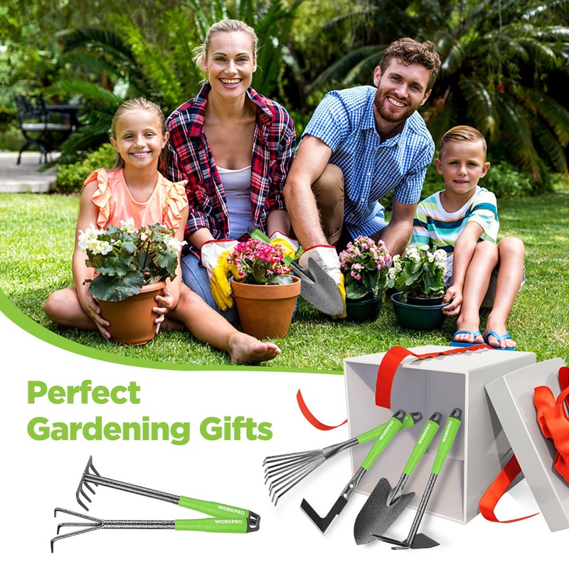 WORKPRO 6-Piece Garden Tool Set, Heavy Duty Gardening Hand Tools