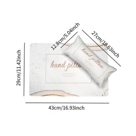 perfeclan Manicure Hand Rest and Mat Nail Art Table Pad Portable Washable Easy to Clean Sponge Pillow Nail Art Tools for Wrist Support, Beige