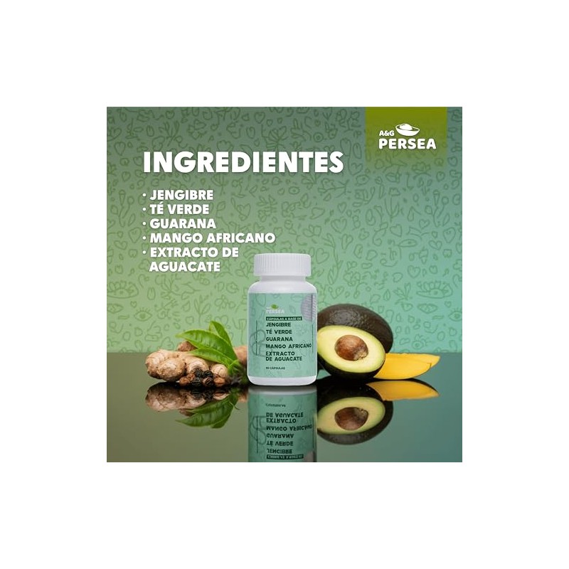 A&G PERSEA Cápsulas a base de té verde con jengibre,