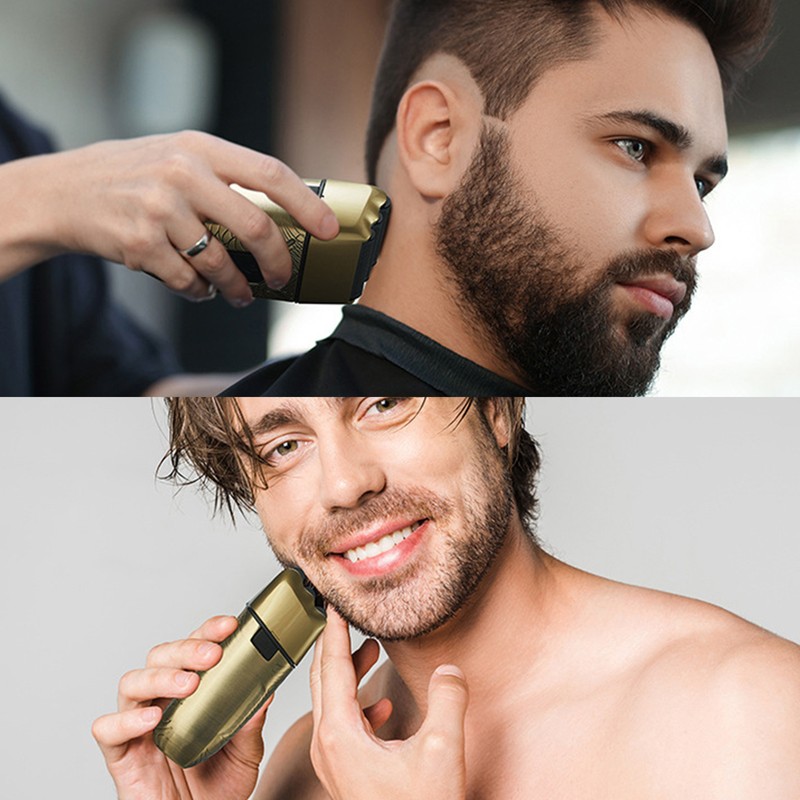 Men's Electric Beard Trimmer with 3 Heads Shaving Foil Razor