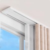 110.23in Double Row Curtain Tracks, Heavy Duty Drop Curtain Rails,