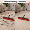 Rubber Broom for Pet Hair Removal with Washable Bristles and