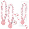 Fruidles Valentines Stretchable Heart Necklace Candy, 12-Pack, Multicolor Fruit-Flavored Chewables