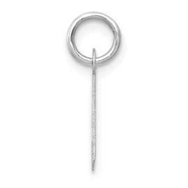 Bonyak Jewelry 14k White Gold Small Slanted Block Letter A Initial Charm Polished