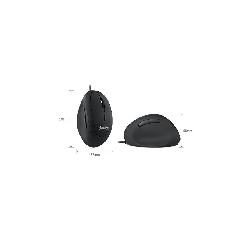 Perixx PERIMICE-519 Wired Ergonomic Vertical Mouse - Portable Small Design
