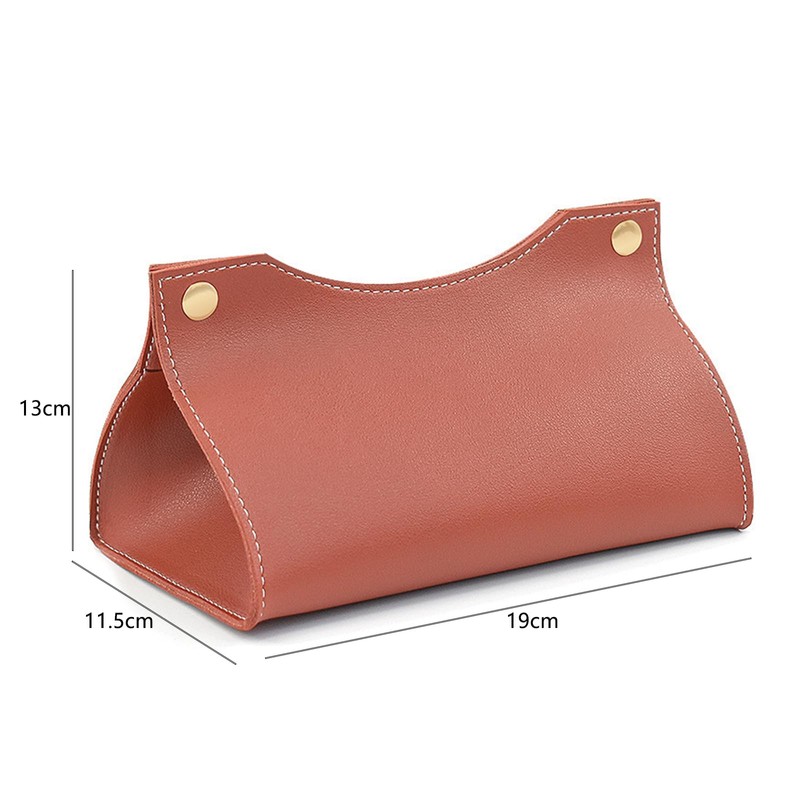 CHENGZI Tissue Box Holder, PU Leather Tissue Box Cover Holder