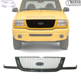 Grille Assembly Paintable Shell Black Insert For 2001-2003 Ford Ranger Direct Replacement 3L5Z8200BA