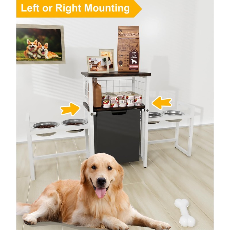 Sungaryard 30.6Long x 26.2 High Elevated Dog Bowl Stand with