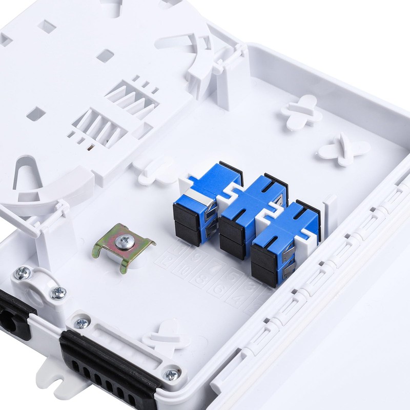 KETGUFF 6-Port Fiber Optic Distribution Box - Waterproof ABS Plastic,