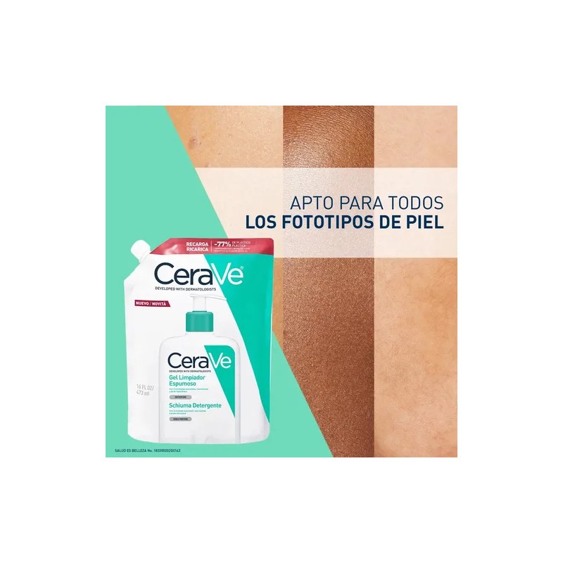 Gel Limpiador Espumoso Piel Normal A Grasa 473 Día/noche Cerave