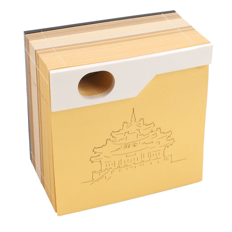 3D Memo Pad Chinese Dragon Palace Craft Paper Carving Sculpture