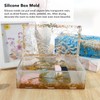 4pcs Storage Box Resin Mold DIY Production Patterned Hollow Flip
